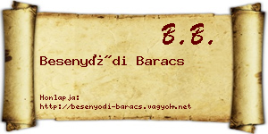 Besenyődi Baracs névjegykártya